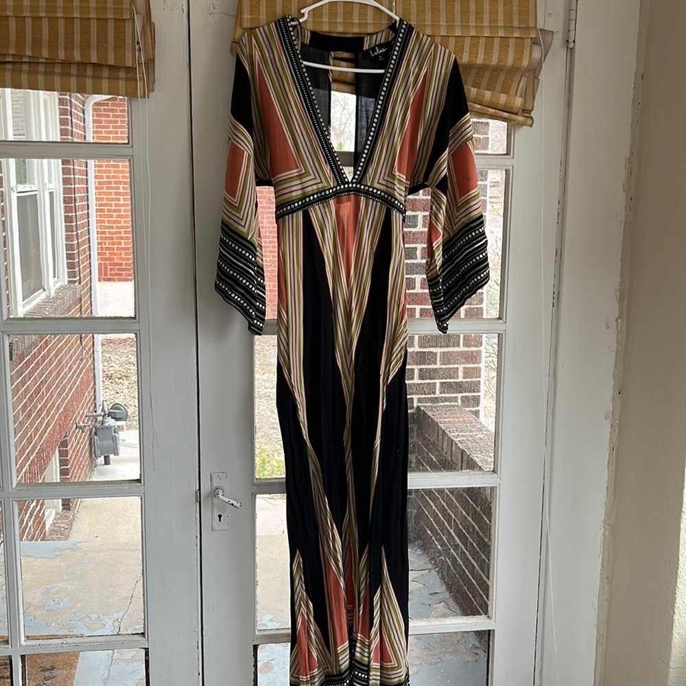 Montecito Black Print Maxi Dress